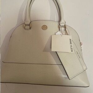 Anne Klein Textured Cream Satchel